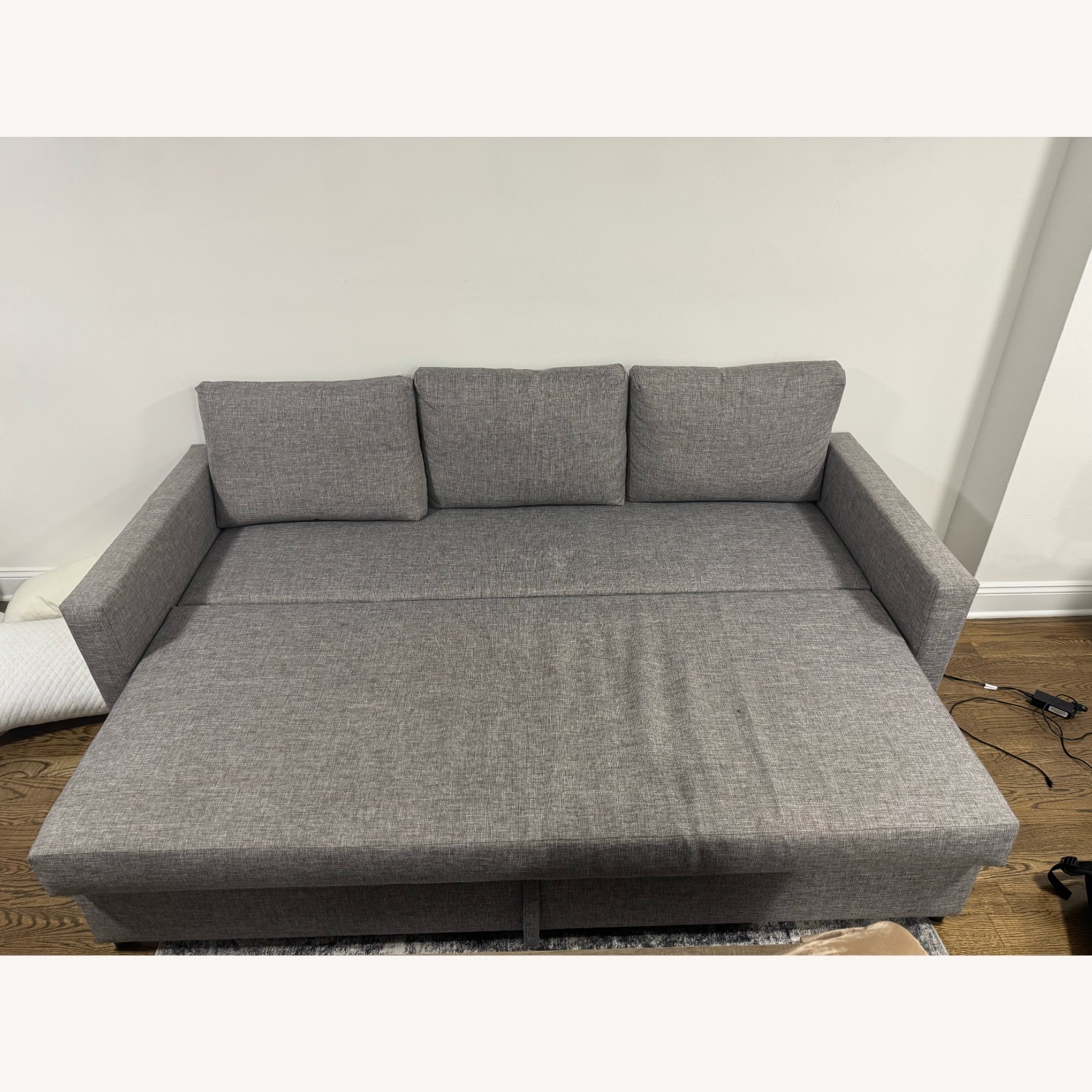 IKEA Friheten Light Gray Fabric Sleeper Sofa - image-1