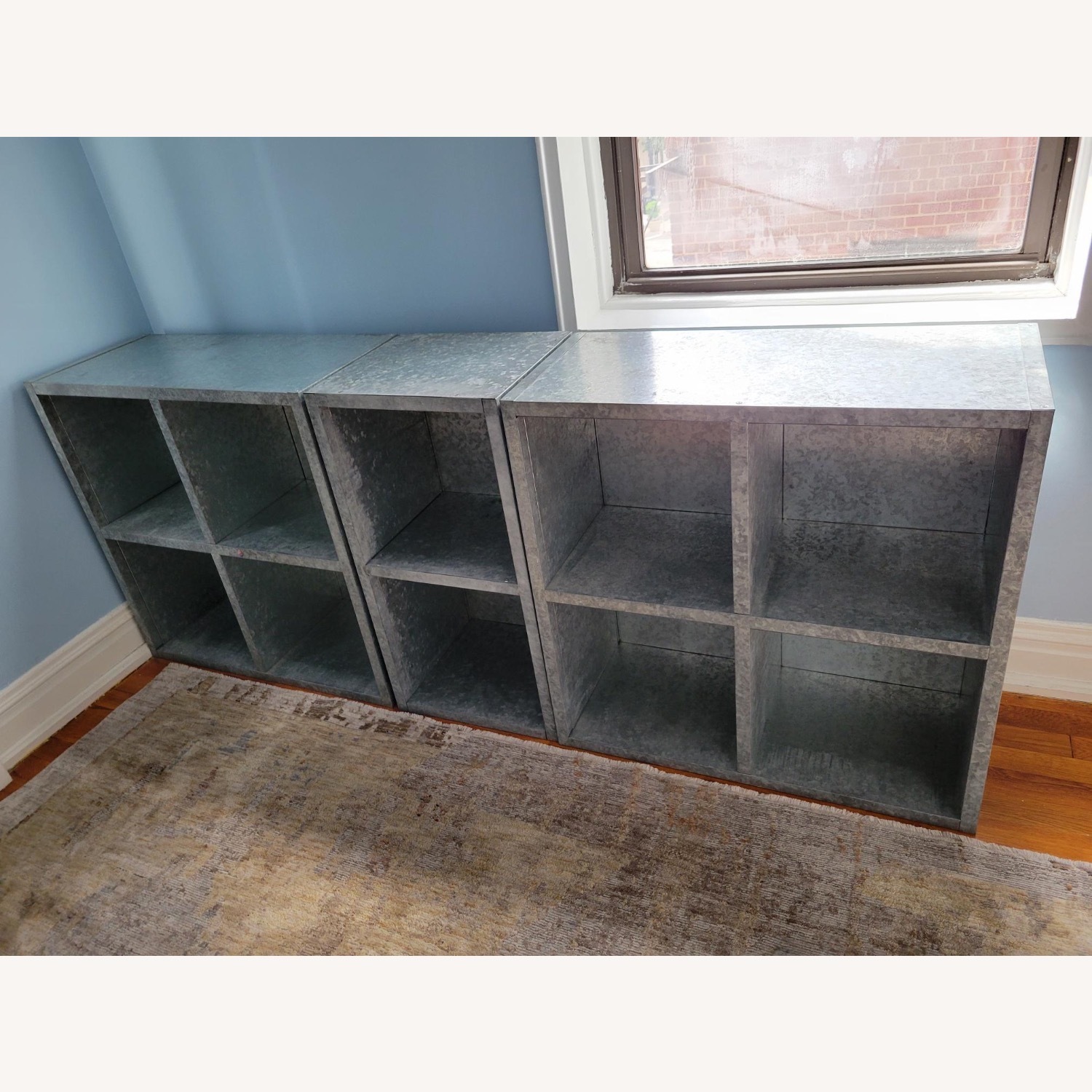 Vintage Galvanized Steel Media Storage Units - image-1