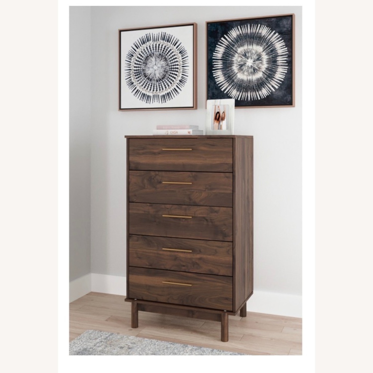 Ashley Furniture Dark Brown Wood Dresser - image-4