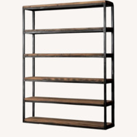 Restoration Hardware Reclaimed Salvaged Boatwood & Metal Bookcase