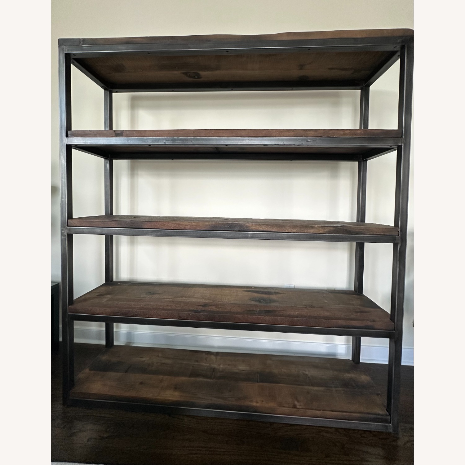 Restoration Hardware Reclaimed Salvaged Boatwood & Metal Bookcase - image-4