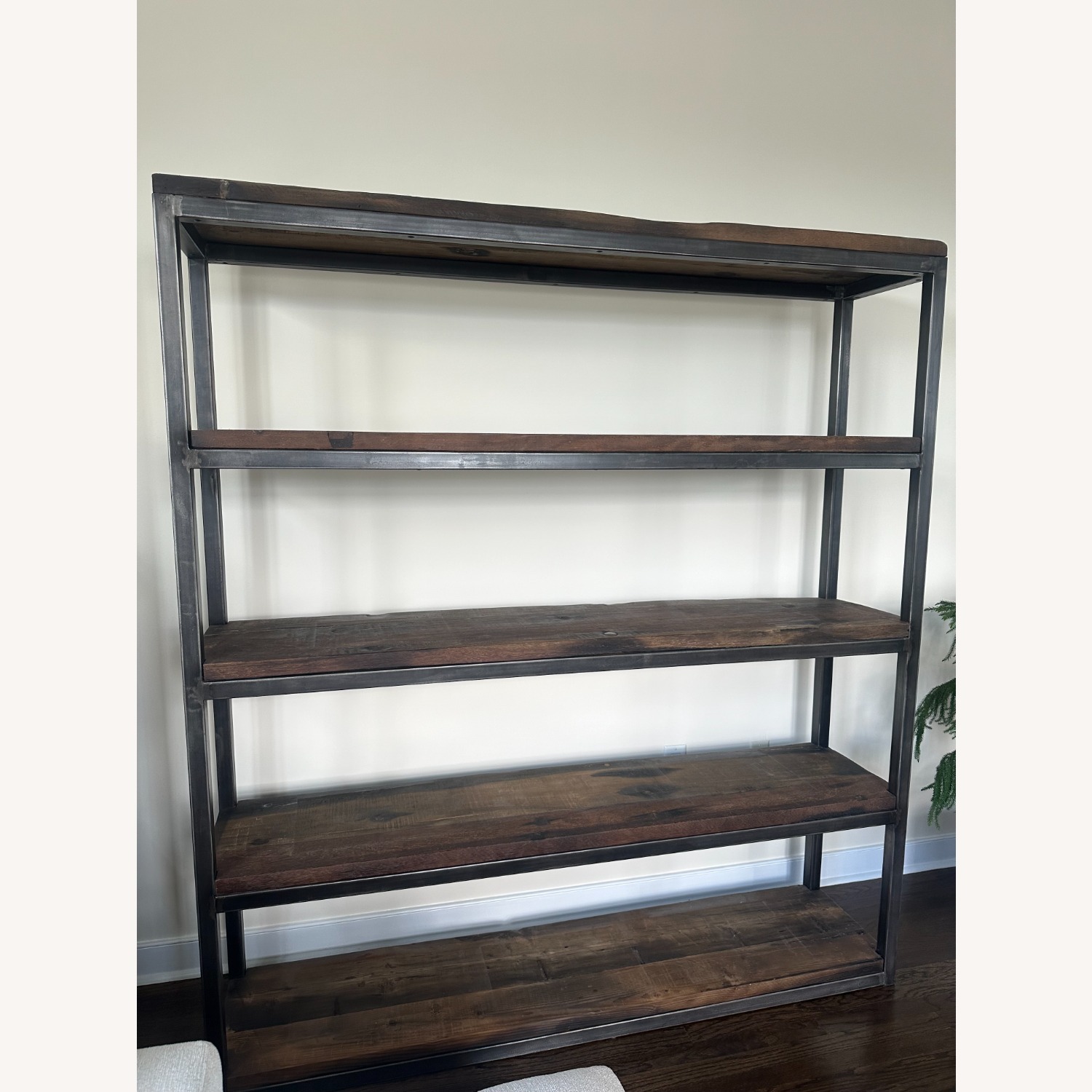 Restoration Hardware Reclaimed Salvaged Boatwood & Metal Bookcase - image-1