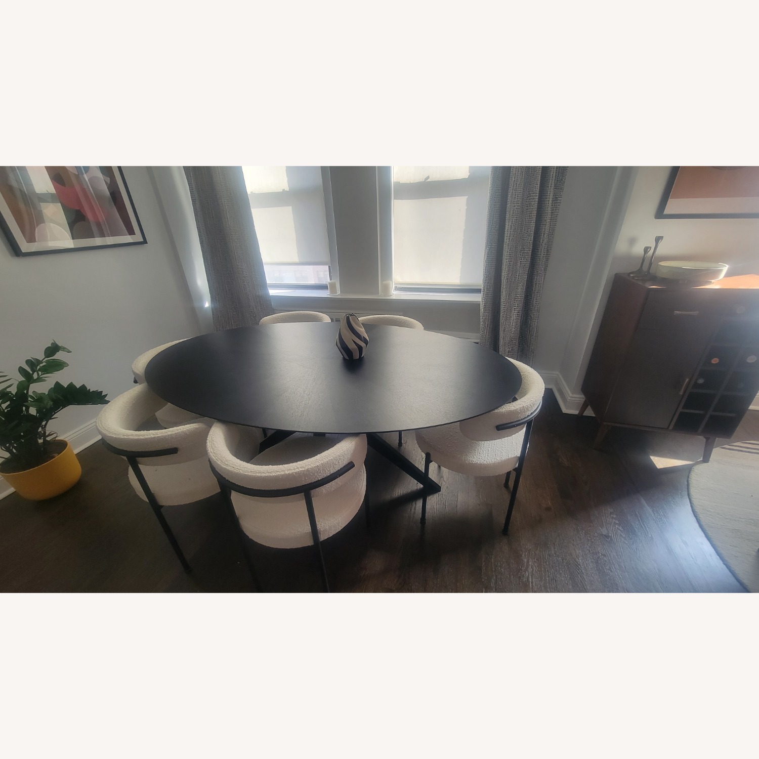 CB2 Inesse Natural Boucle Dining Chairs - image-2
