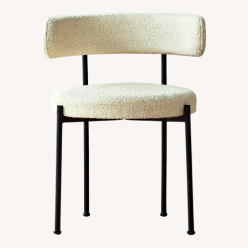 Used CB2 Inesse Natural Boucle Dining Chairs for sale on AptDeco