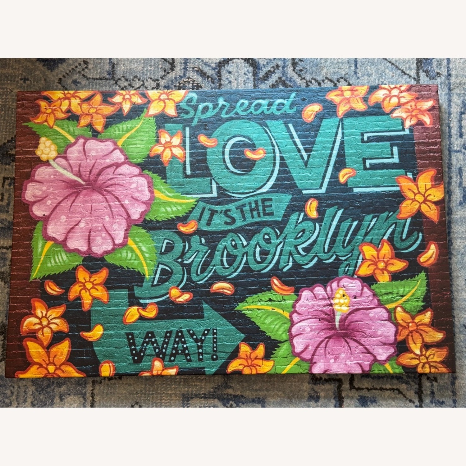 Spread Love The Brooklyn Day Canvas Wall Art - image-1