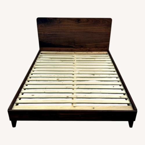 Used Avocado Green Mattress City Queen Bed Frame for sale on AptDeco