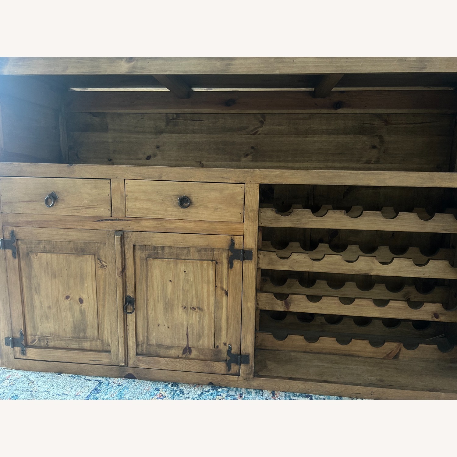 Antique Natural Wood Sideboard - image-4