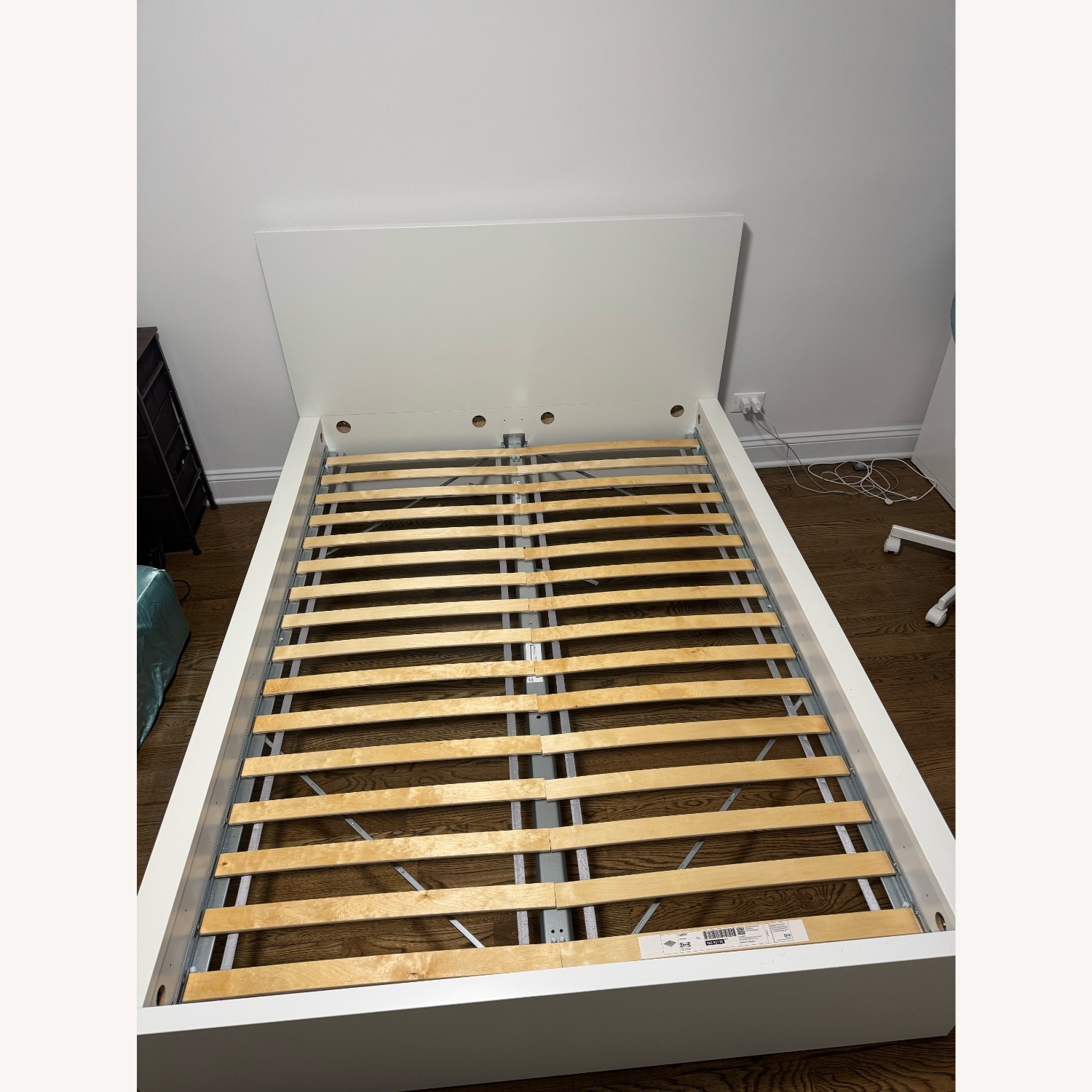 IKEA MALM Full Bed Frame + Slats White - image-1