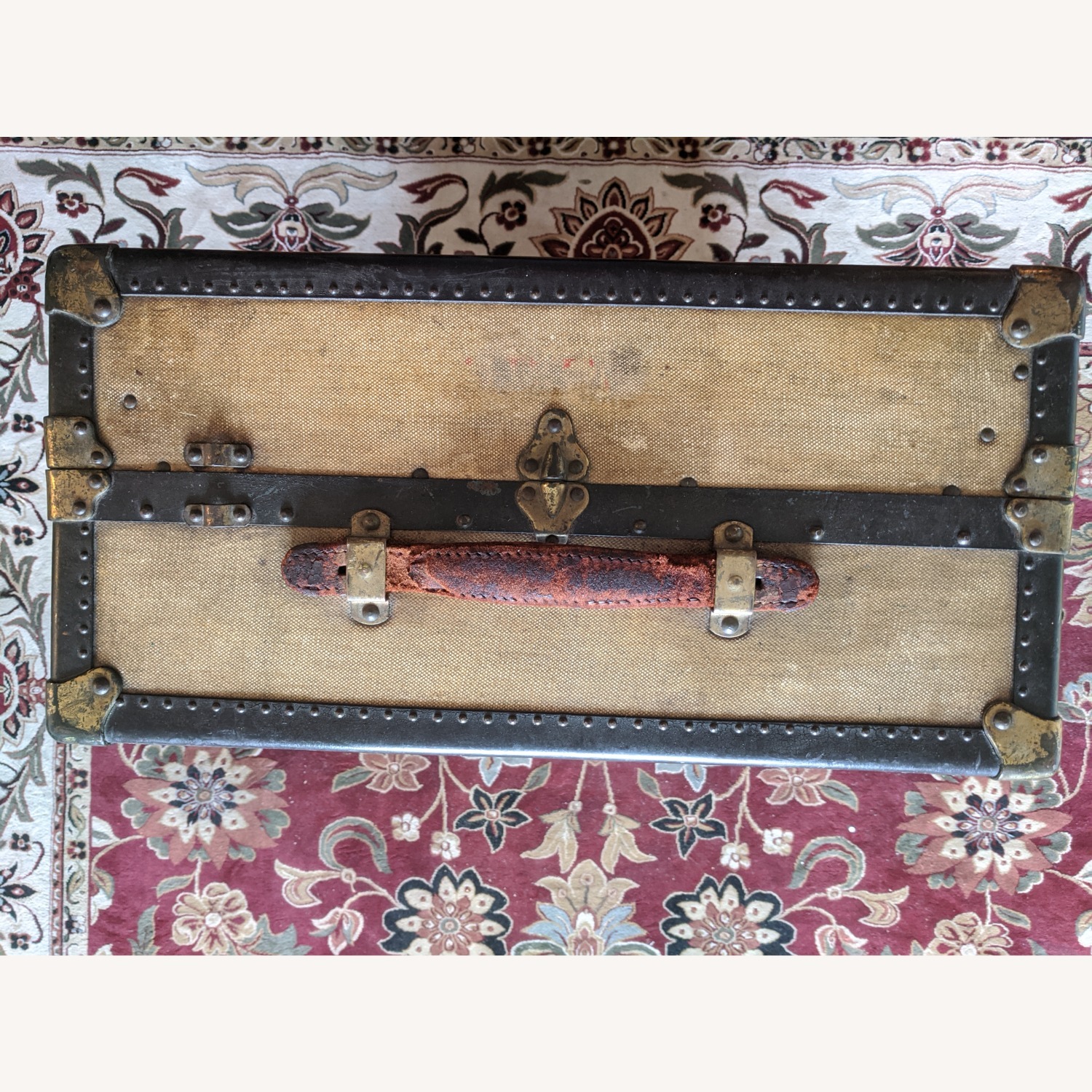 Antique Wardrobe Steamer Trunk (circa 1920s) - image-6