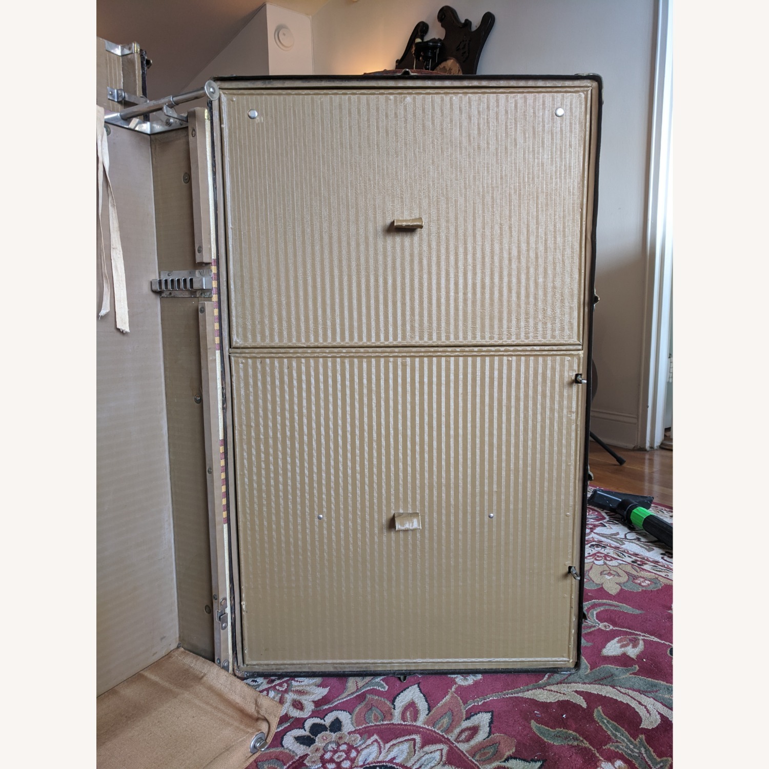 Antique Wardrobe Steamer Trunk (circa 1920s) - image-11