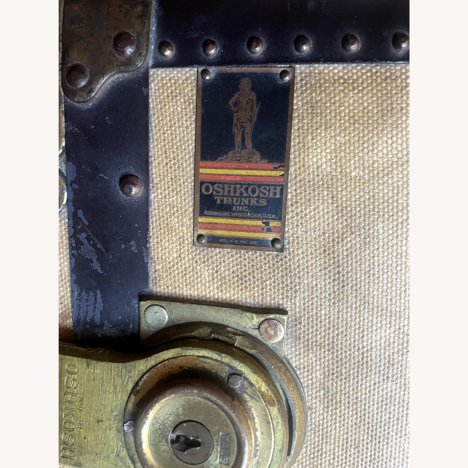 Antique Wardrobe Steamer Trunk (circa 1920s) - image-20