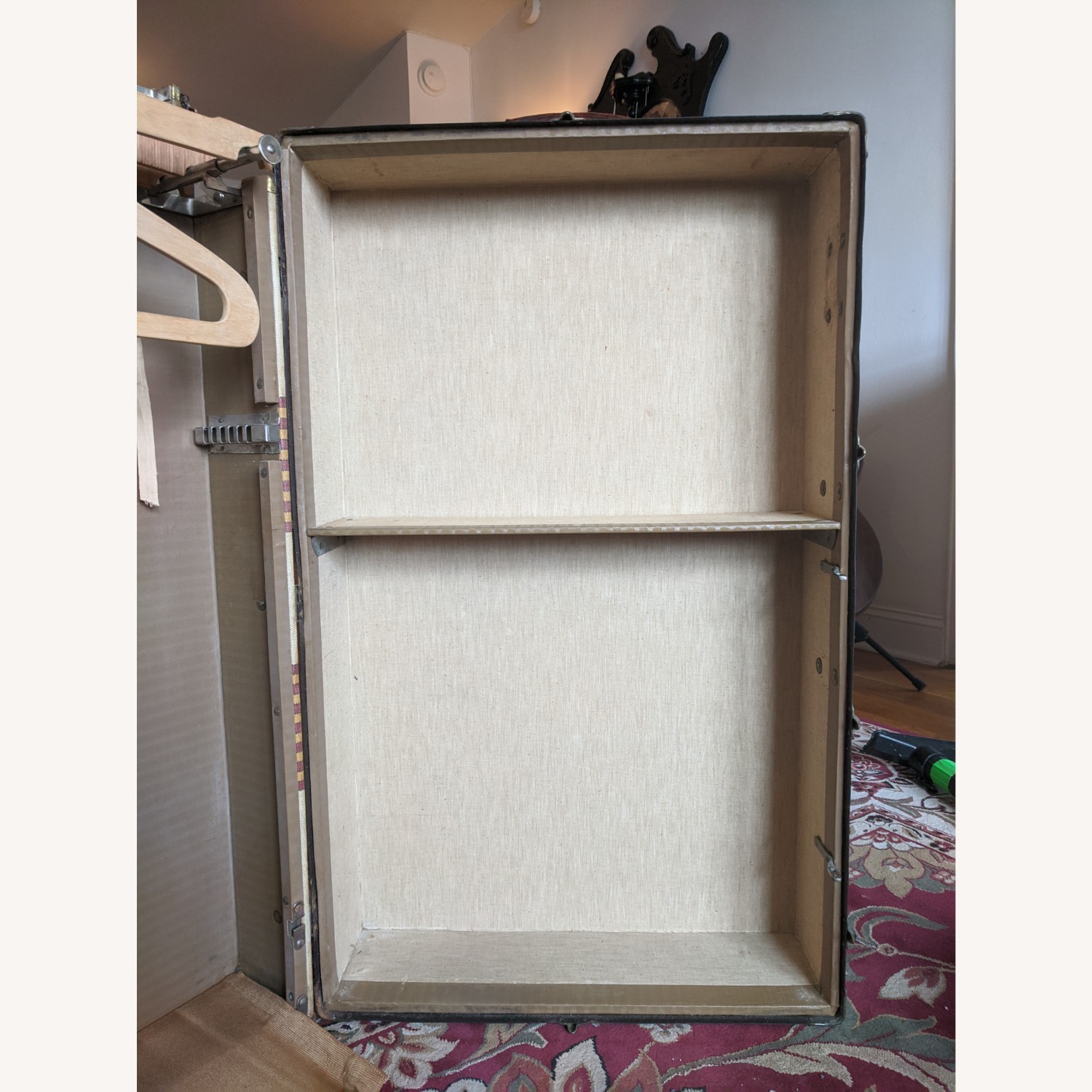 Antique Wardrobe Steamer Trunk (circa 1920s) - image-14