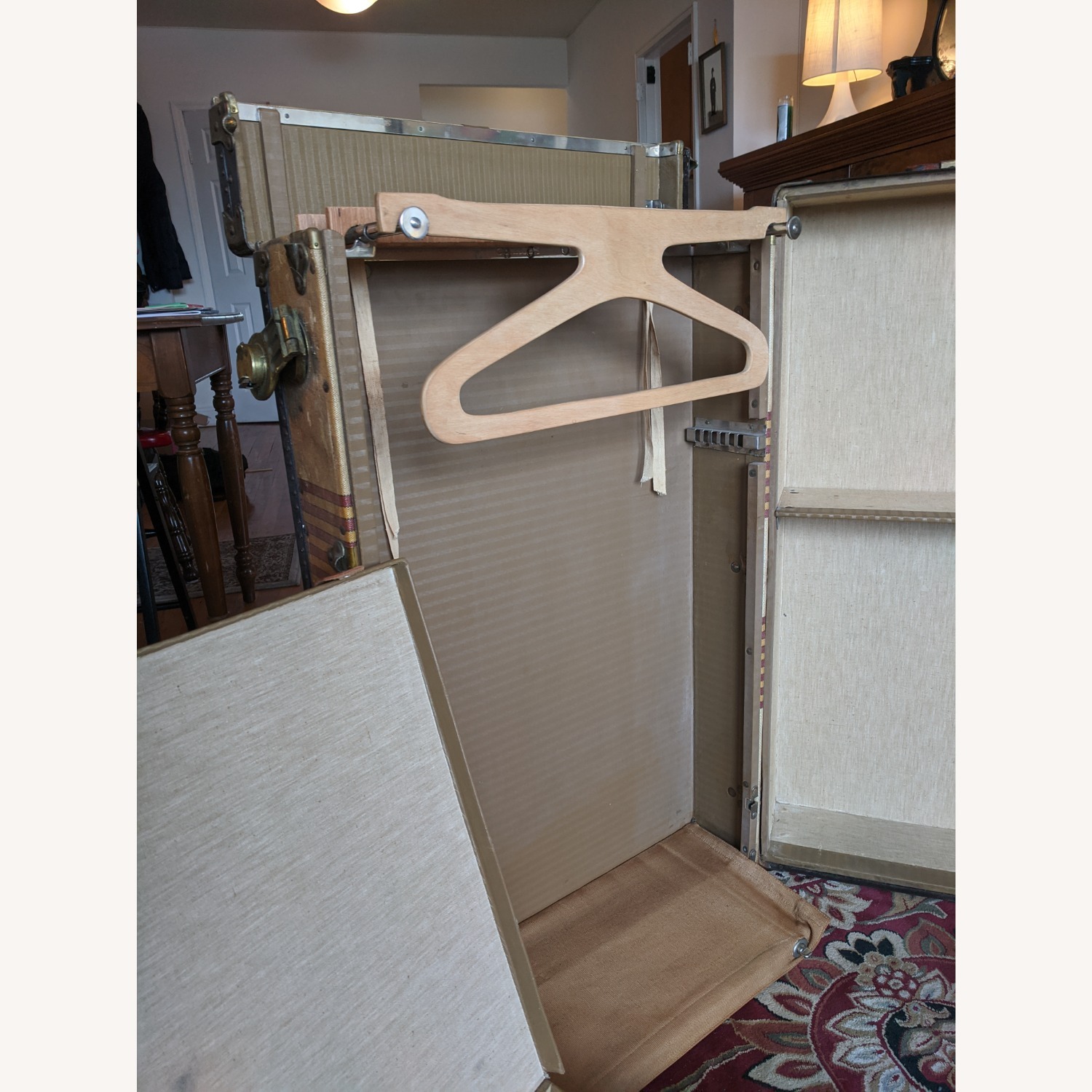 Antique Wardrobe Steamer Trunk (circa 1920s) - image-16