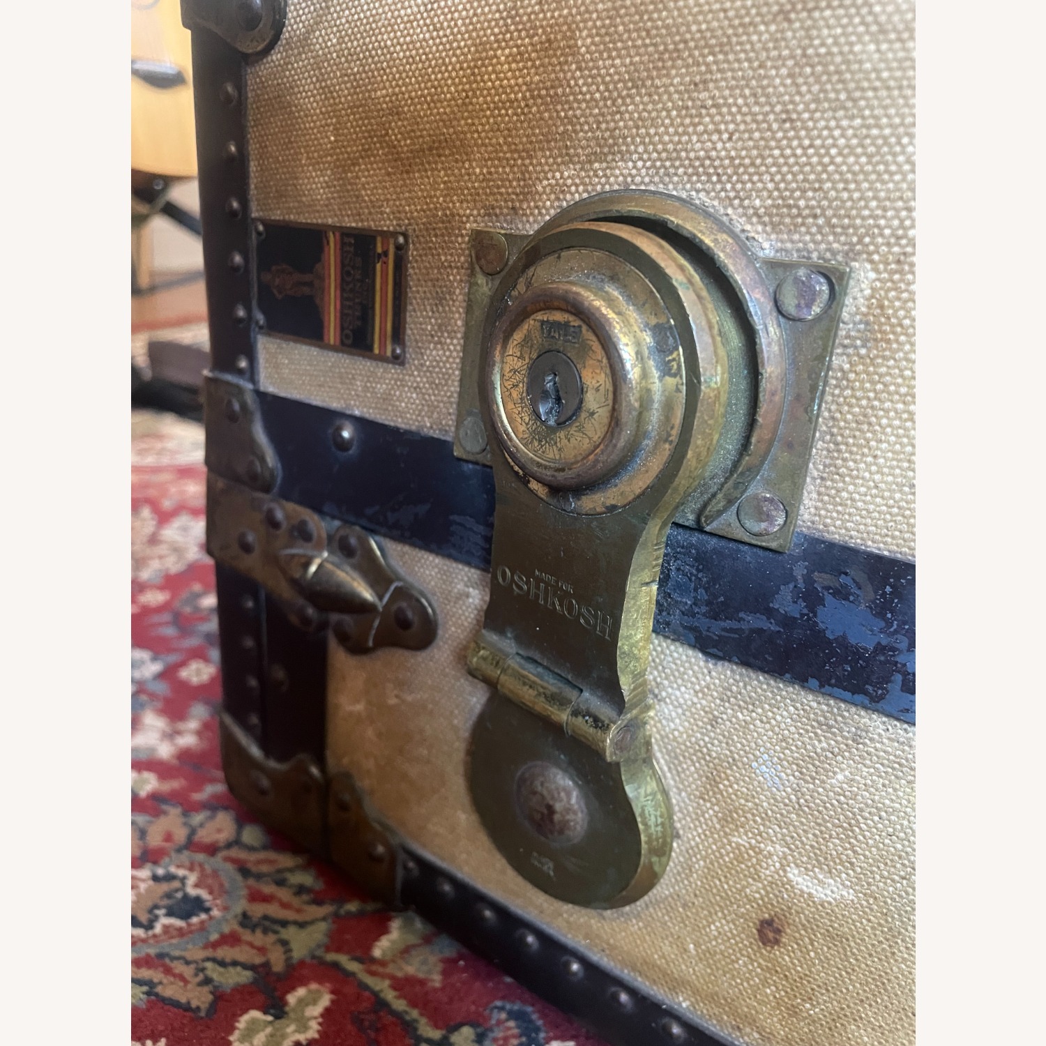 Antique Wardrobe Steamer Trunk (circa 1920s) - image-19