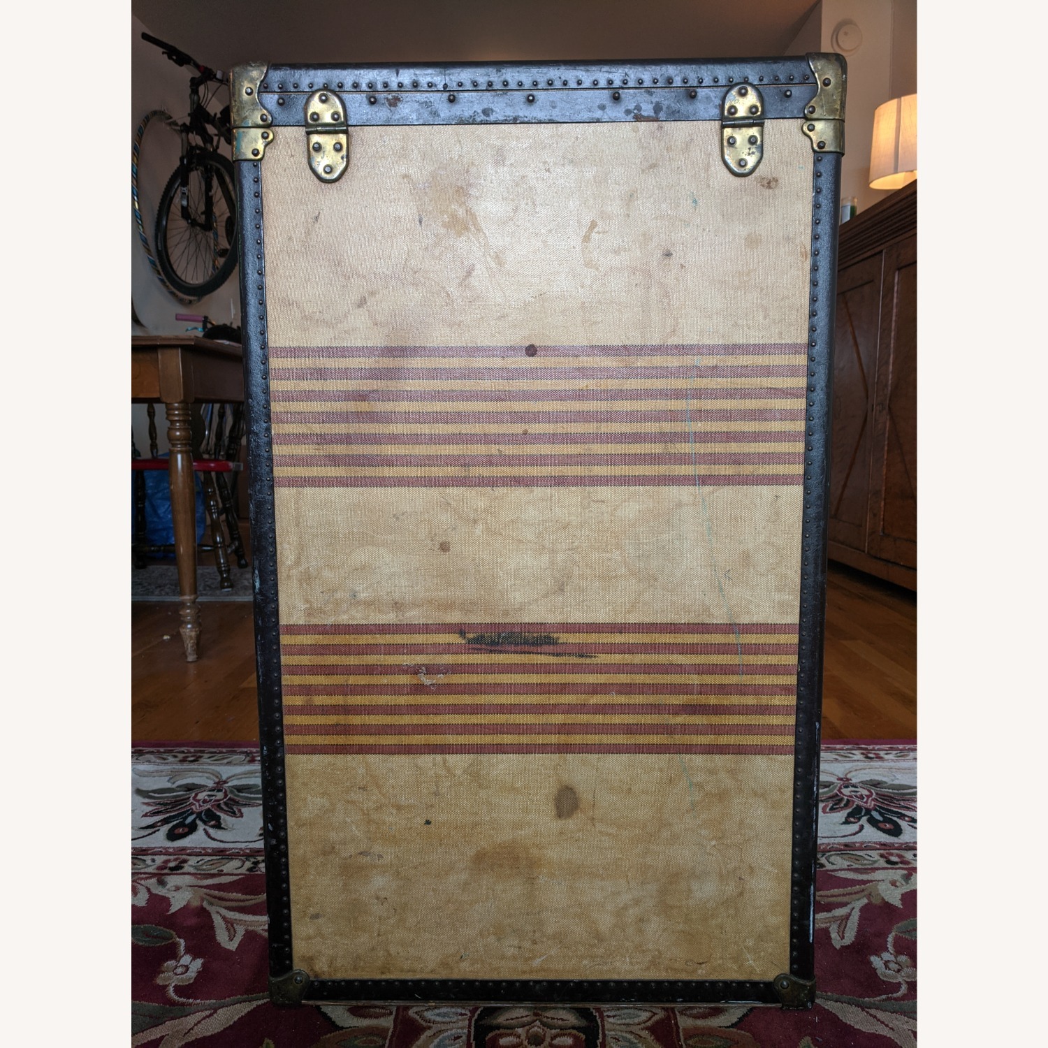Antique Wardrobe Steamer Trunk (circa 1920s) - image-4
