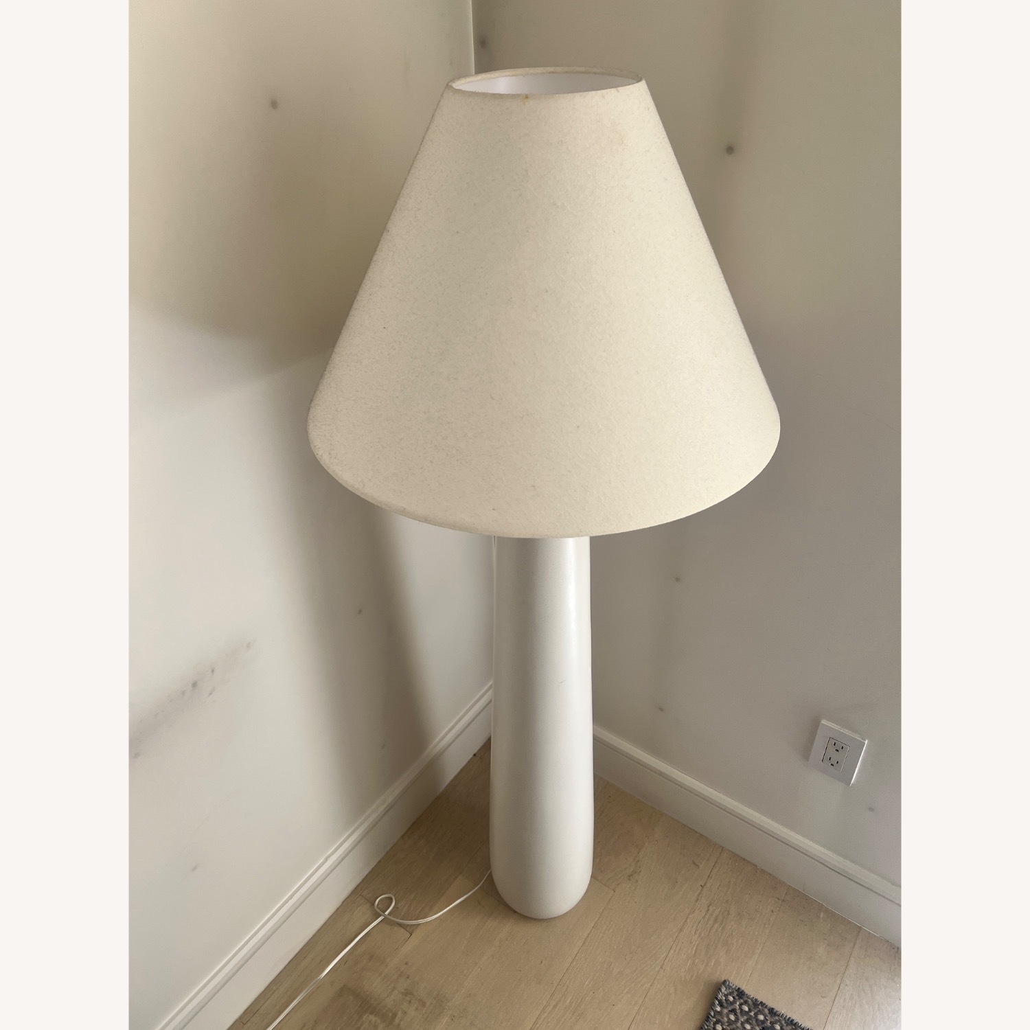 CB2 Polar White Cement Floor Lamps Set of 2 - image-3