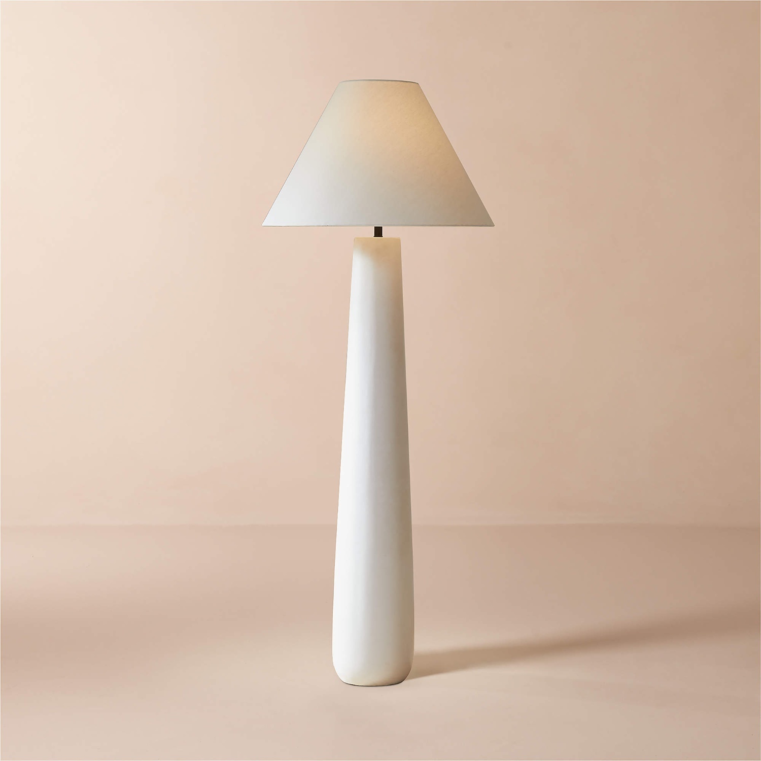 CB2 Polar White Cement Floor Lamps Set of 2 - image-9