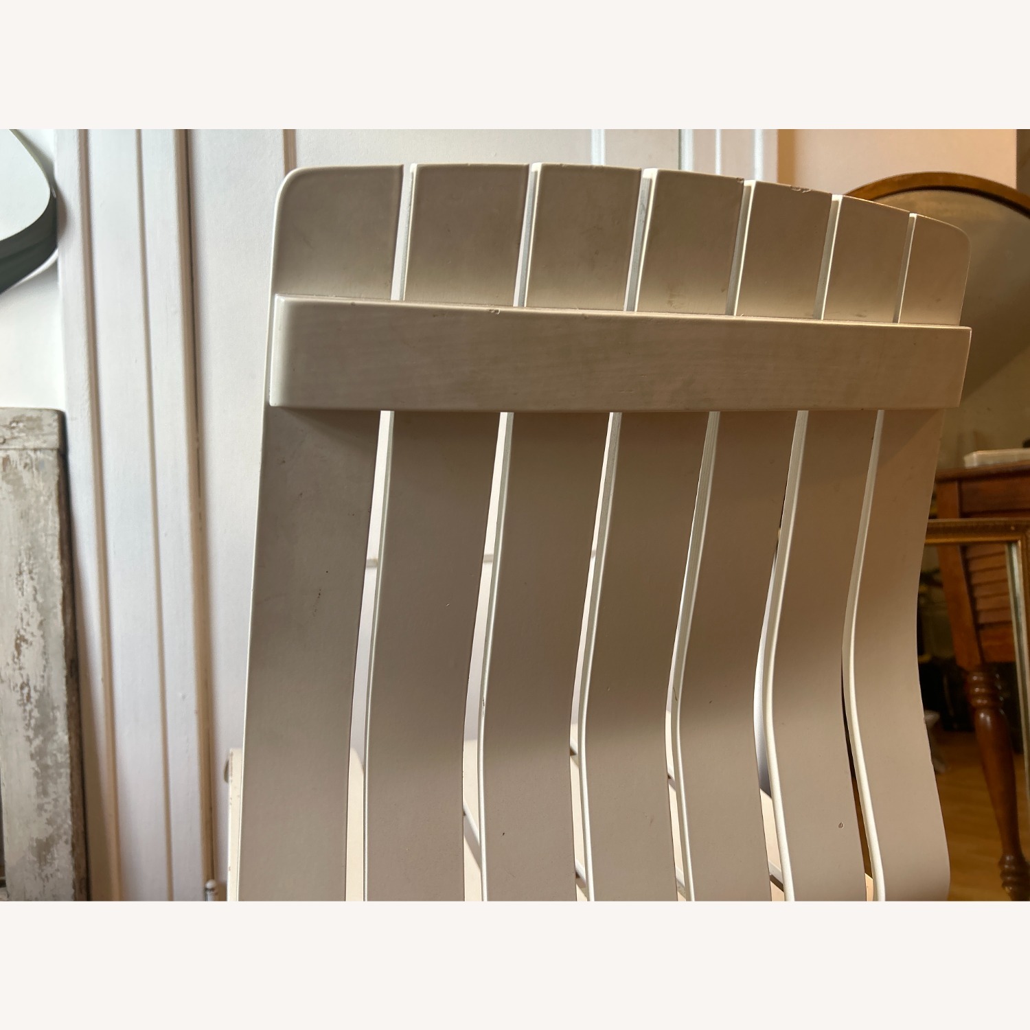 Vintage Scandia Chair White Slatted Dining Chair - image-6
