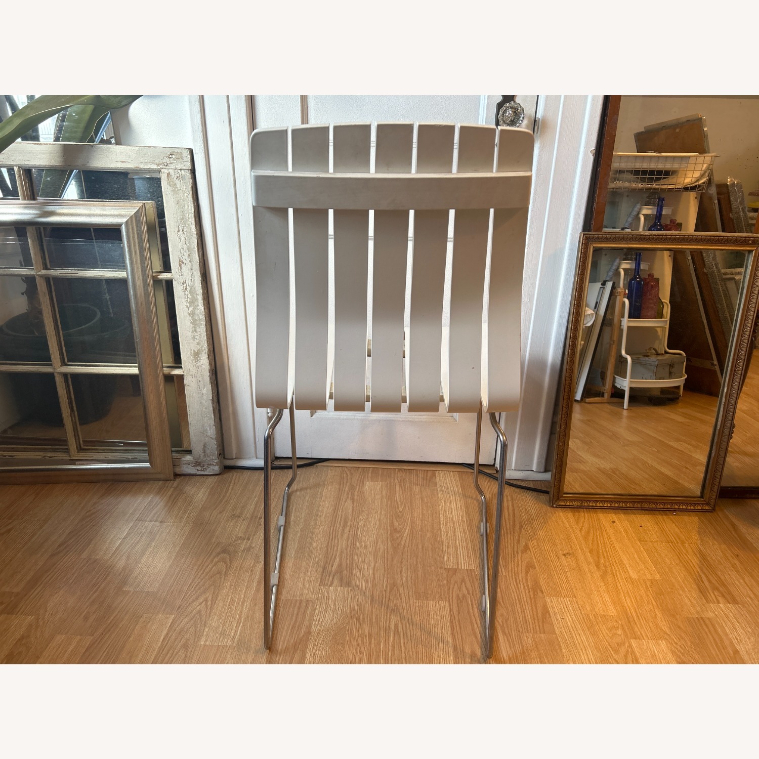 Vintage Scandia Chair White Slatted Dining Chair - image-2