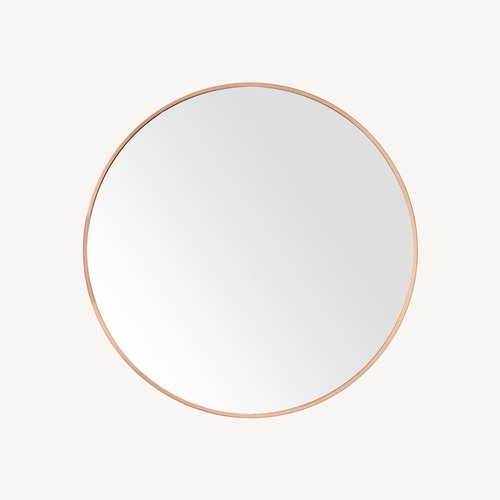 Used Metal Frame Round Wall Mirror for sale on AptDeco