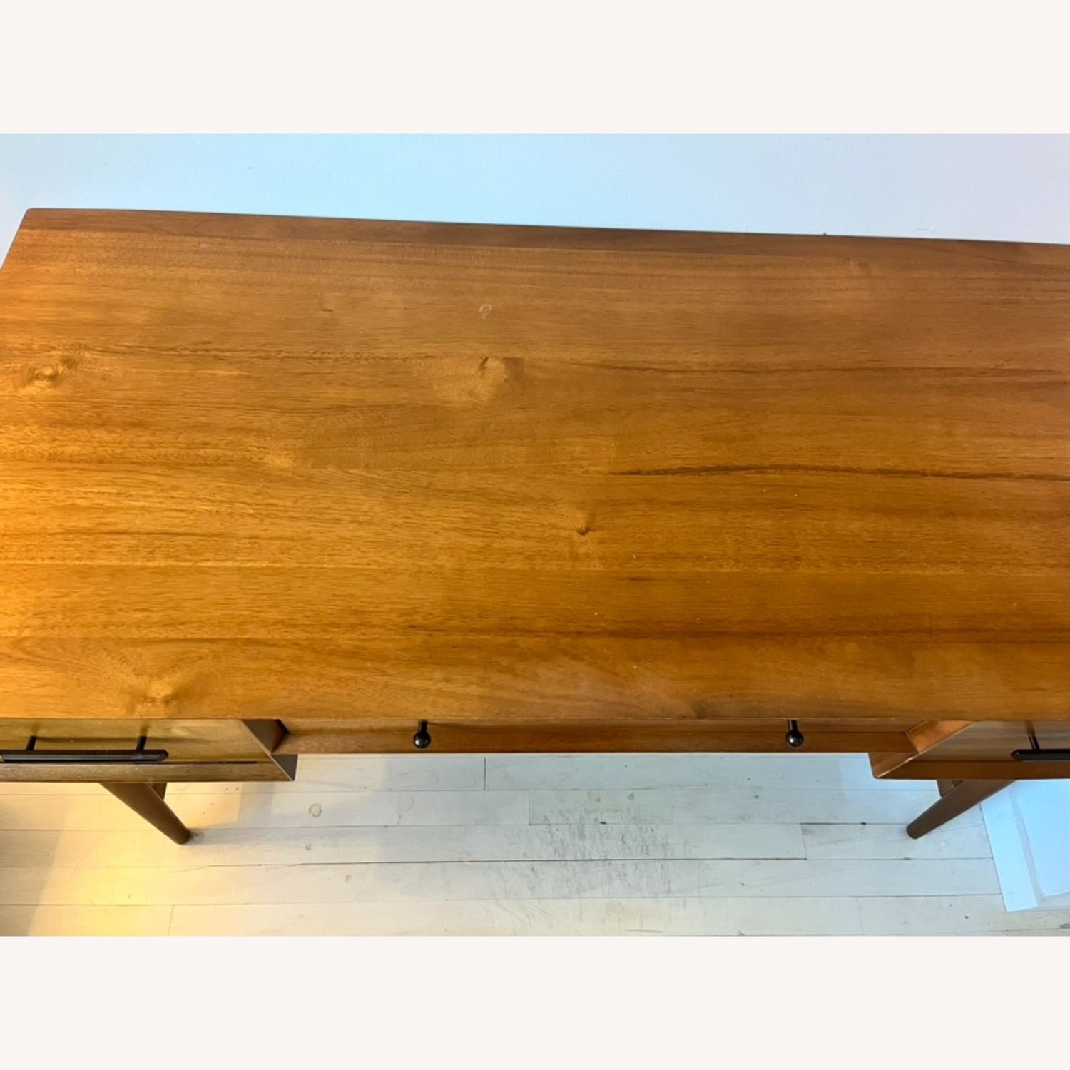 West Elm Acorn Wood Mid-Century Desk - image-3