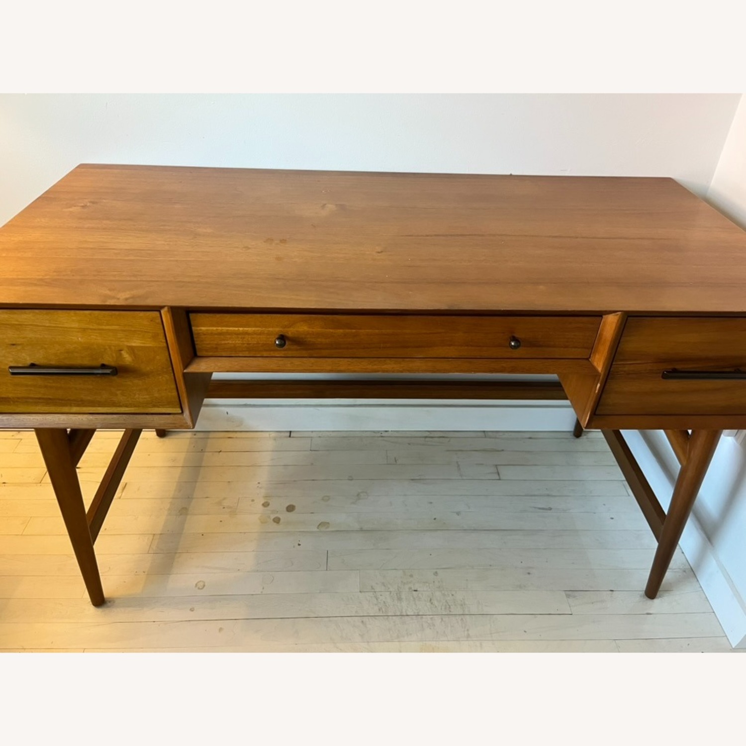 West Elm Acorn Wood Mid-Century Desk - image-2