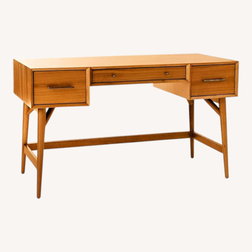 Used West Elm Acorn Wood Mid-Century Desk for sale on AptDeco