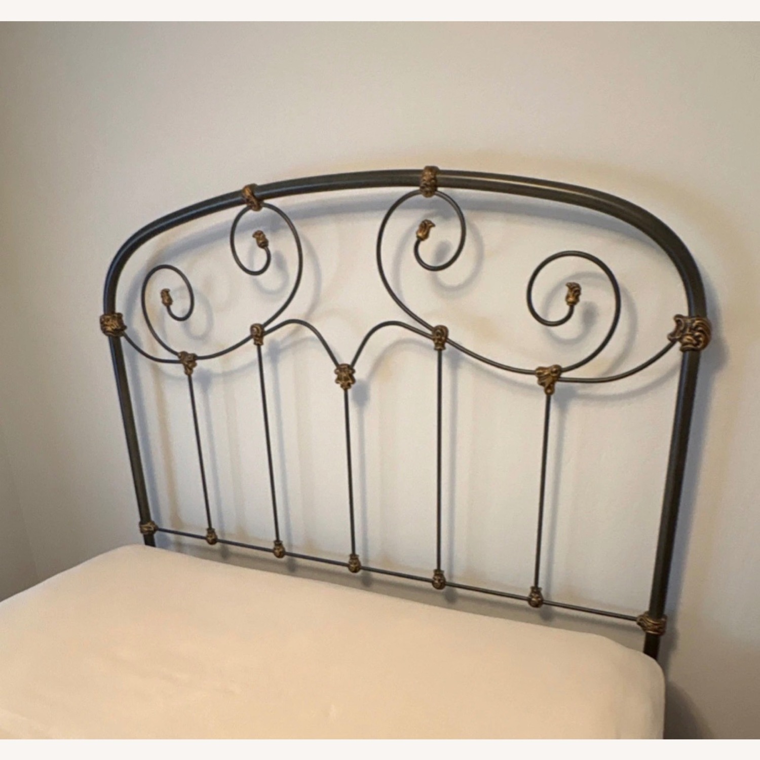 Pottery Barn Dark Brown Metal Queen Bed - image-2