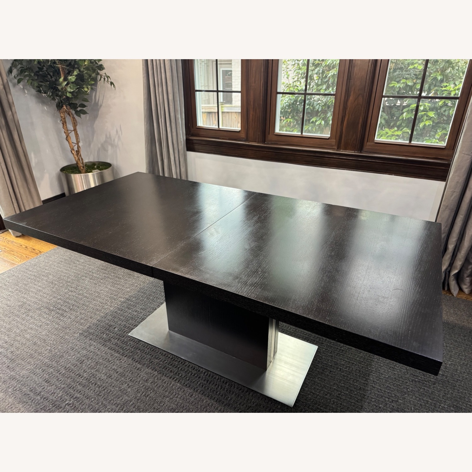 BoConcept Modern Extendable Pedestal Dining Table - image-1