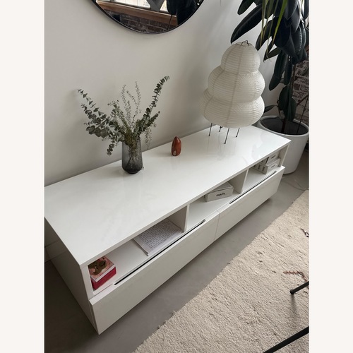 Used CB2 White Wood Media Storage for sale on AptDeco