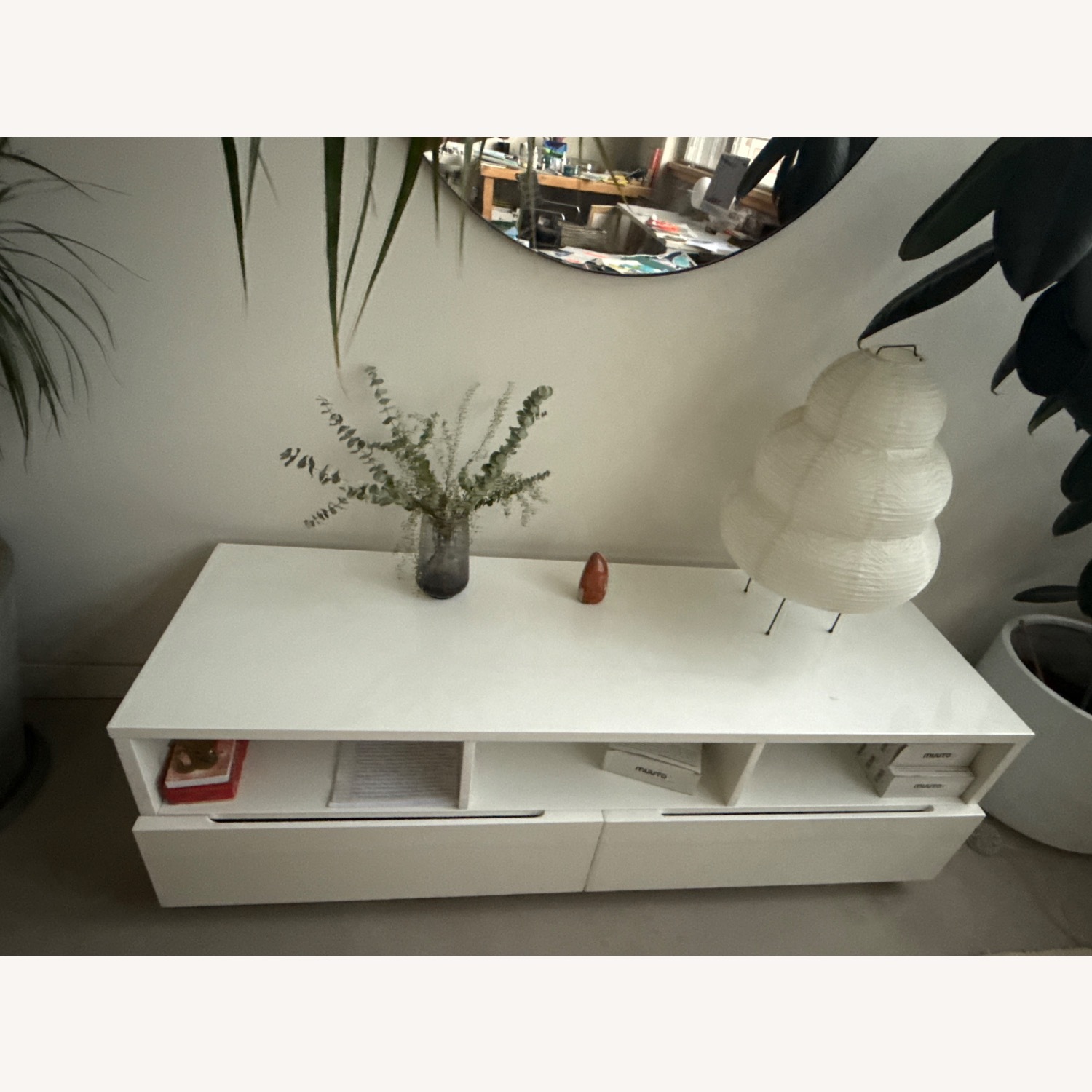 CB2 White Wood Media Storage - image-3