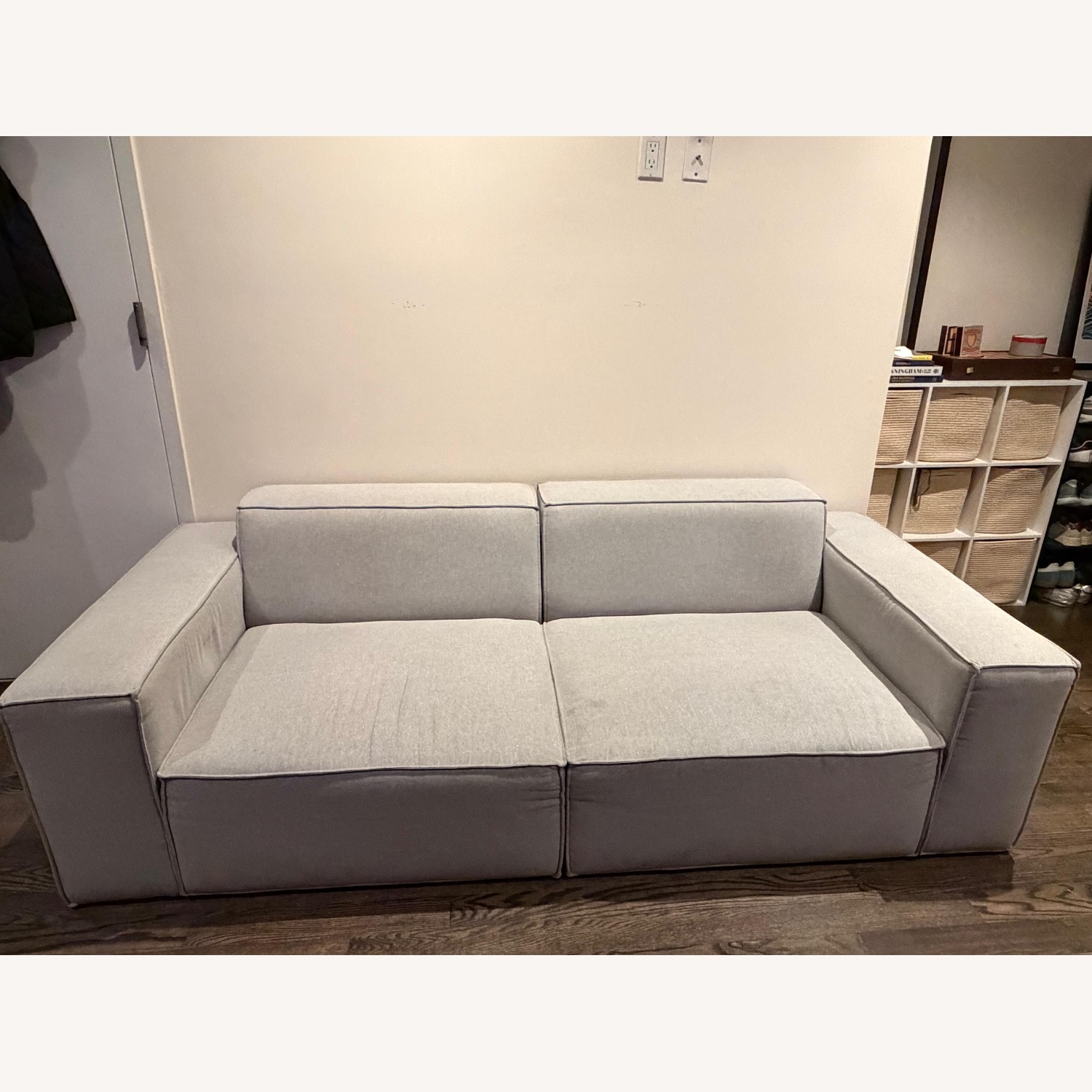 Modani Light Gray Fabric 3+ Seater Sofa - image-1