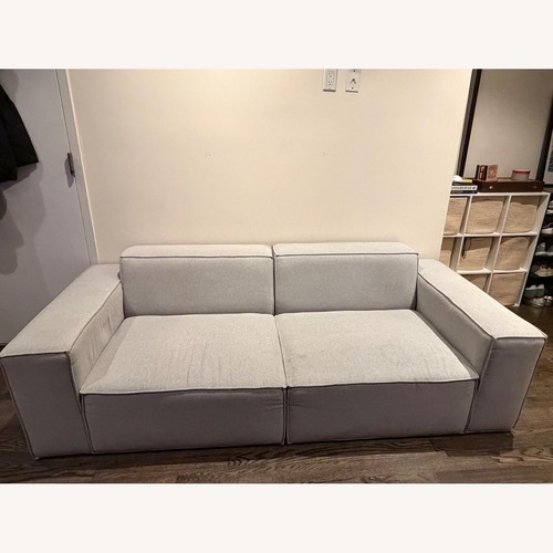 Used Modani Light Gray Fabric 3+ Seater Sofa for sale on AptDeco