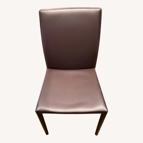 Used Dark Brown Leather Dining Chairs for sale on AptDeco