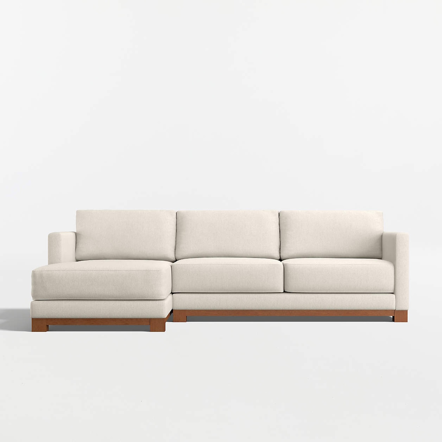 Crate & Barrel Natural Wood 2 Piece Sectional - image-4