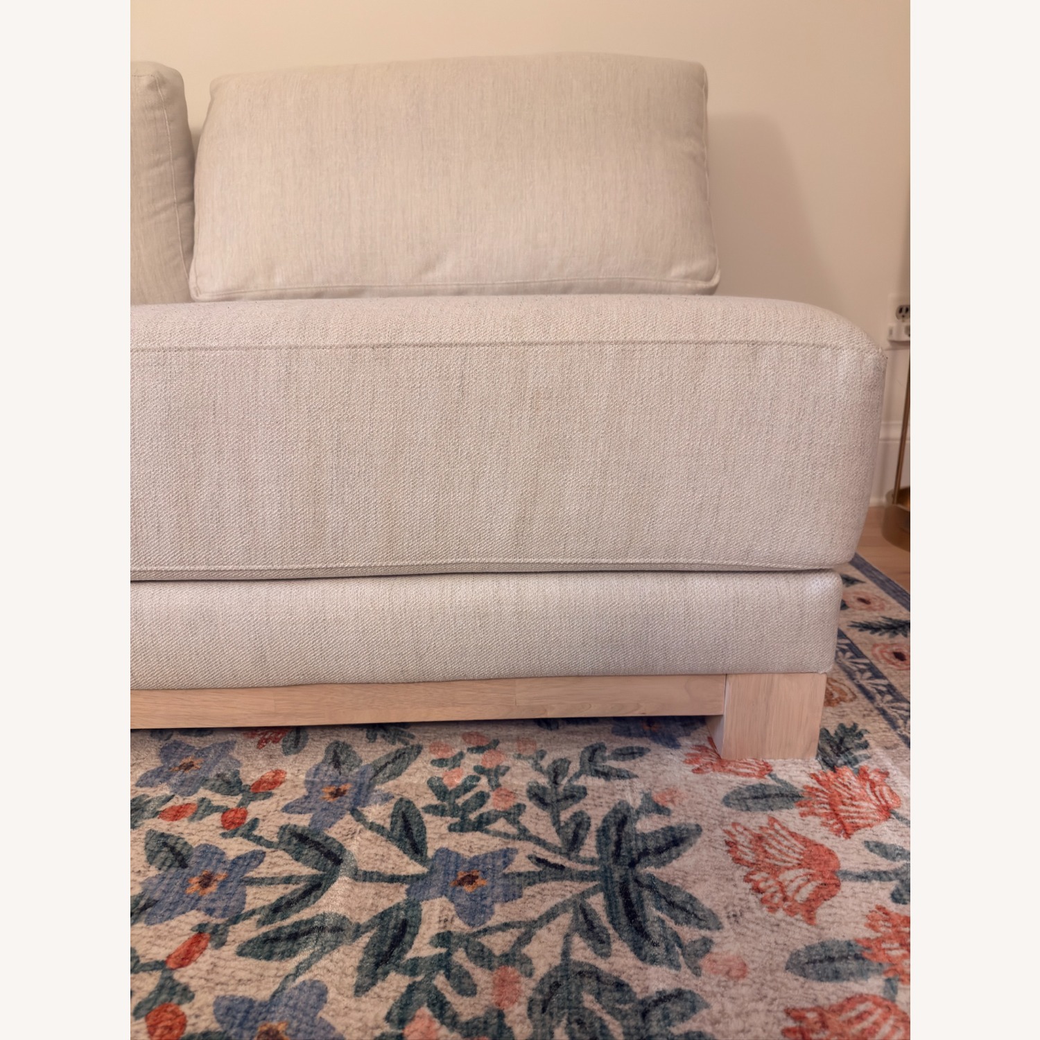 Crate & Barrel Natural Wood 2 Piece Sectional - image-3