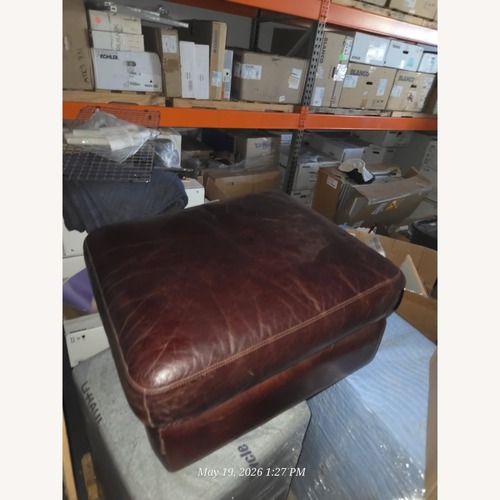 Used Robinson & Robinson Red Leather Armchair for sale on AptDeco