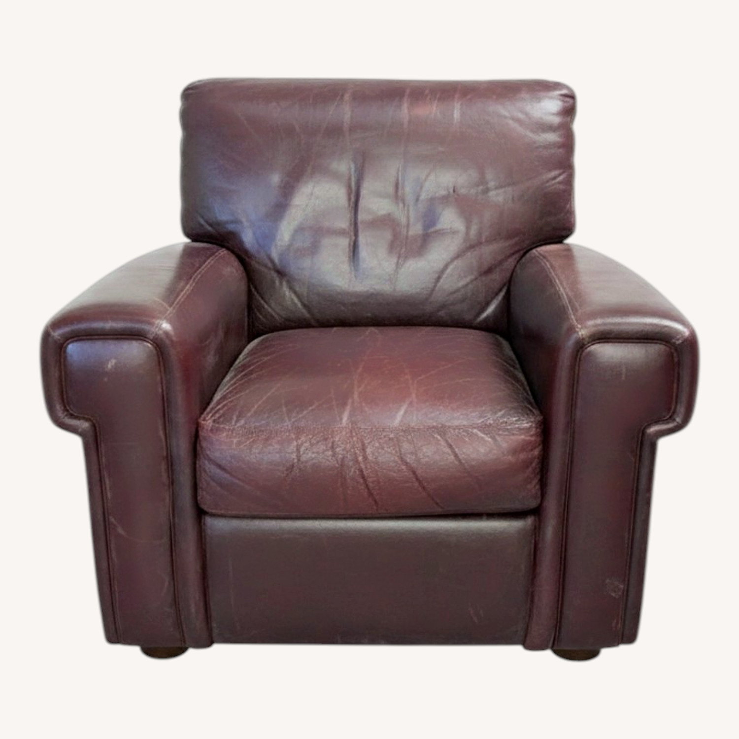Robinson Red Leather Armchair - image-0