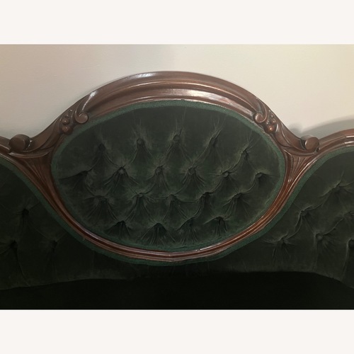 Used Antique Victorian Carved Wood Settee for sale on AptDeco