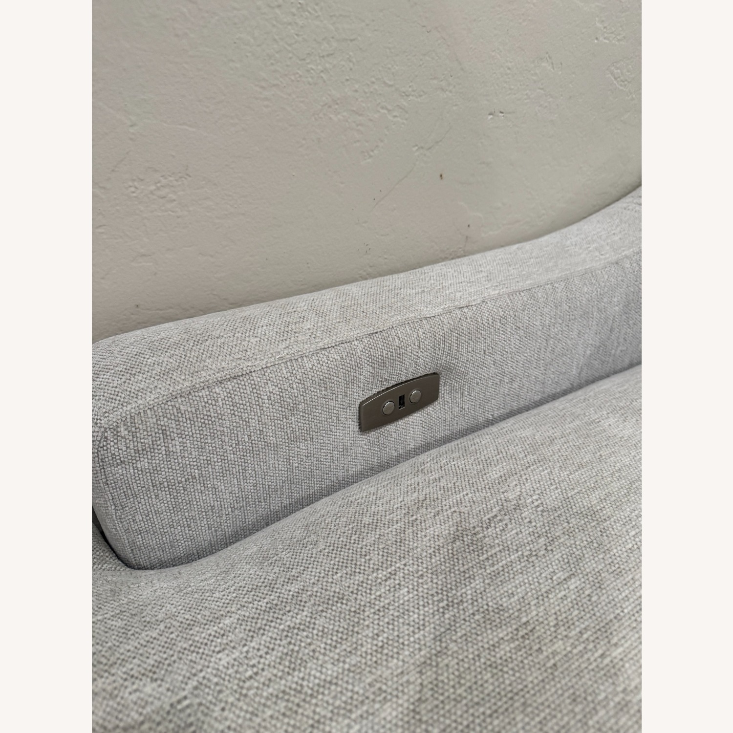 Living Spaces Kennedy White Fabric 3+ Piece Sectional - image-4