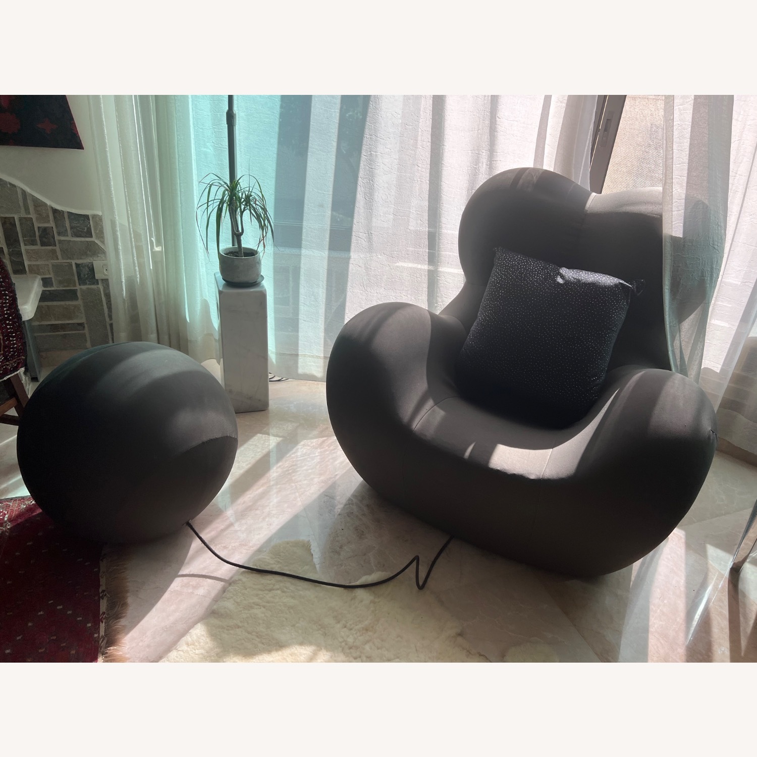 B&B Italia Dark Gray Fabric Armchair - image-4
