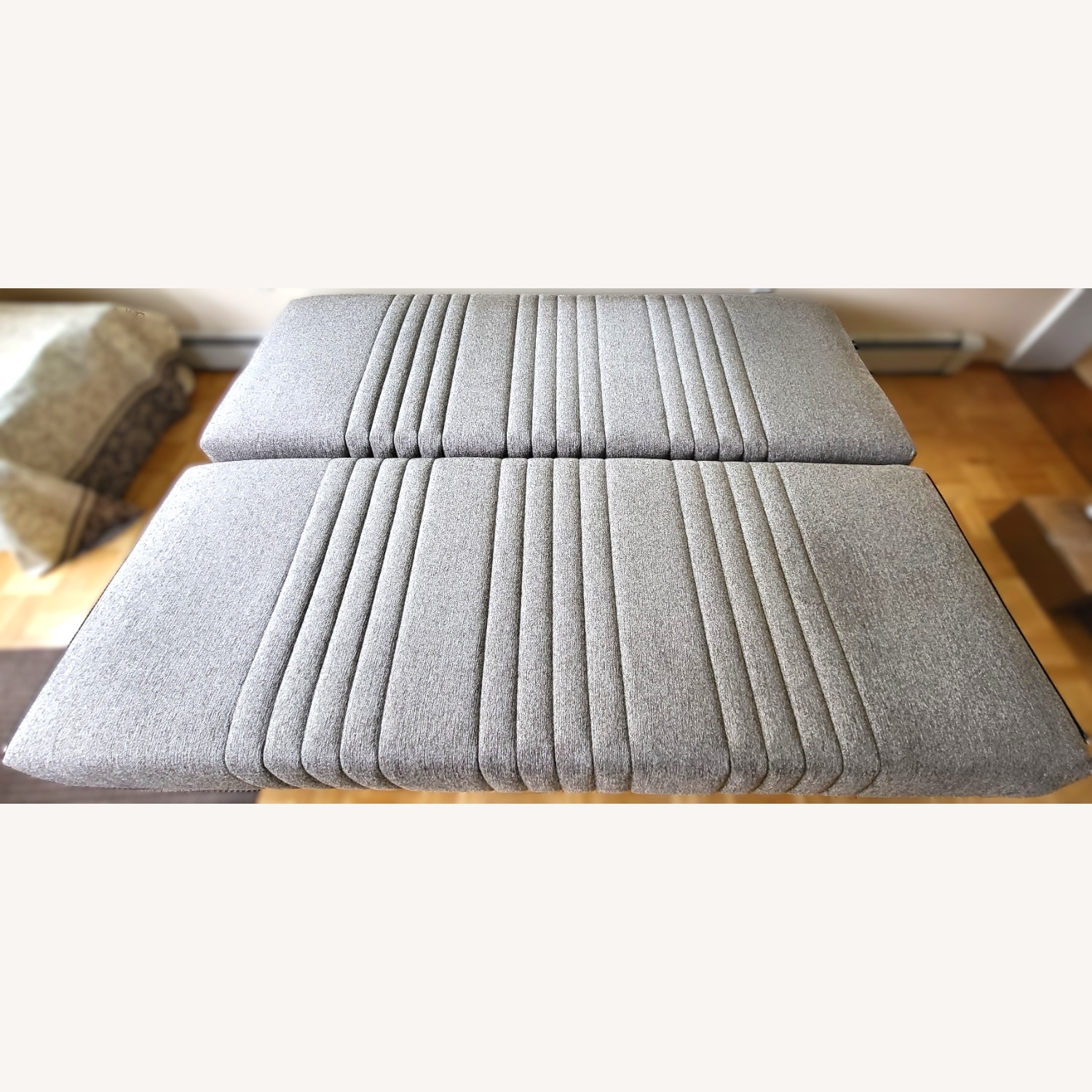 Light Gray Fabric Sleeper Sofa - image-4