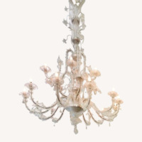 Vintage/Antique White Glass Ceiling Lamp