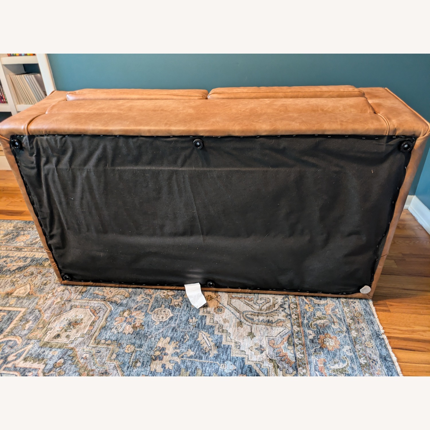 Pottery Barn Teen Grove Sleeper Sofa - Faux Leather Caramel - image-6