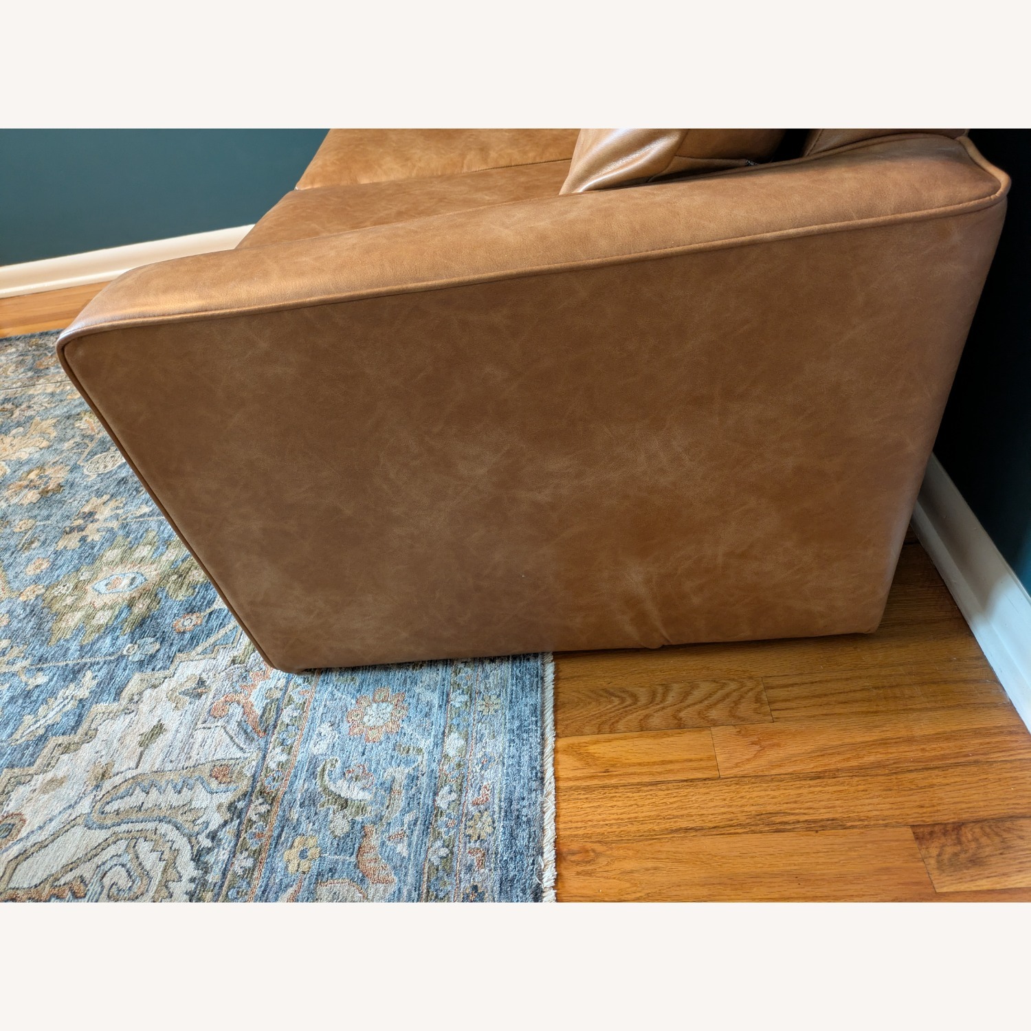 Pottery Barn Teen Grove Sleeper Sofa - Faux Leather Caramel - image-8
