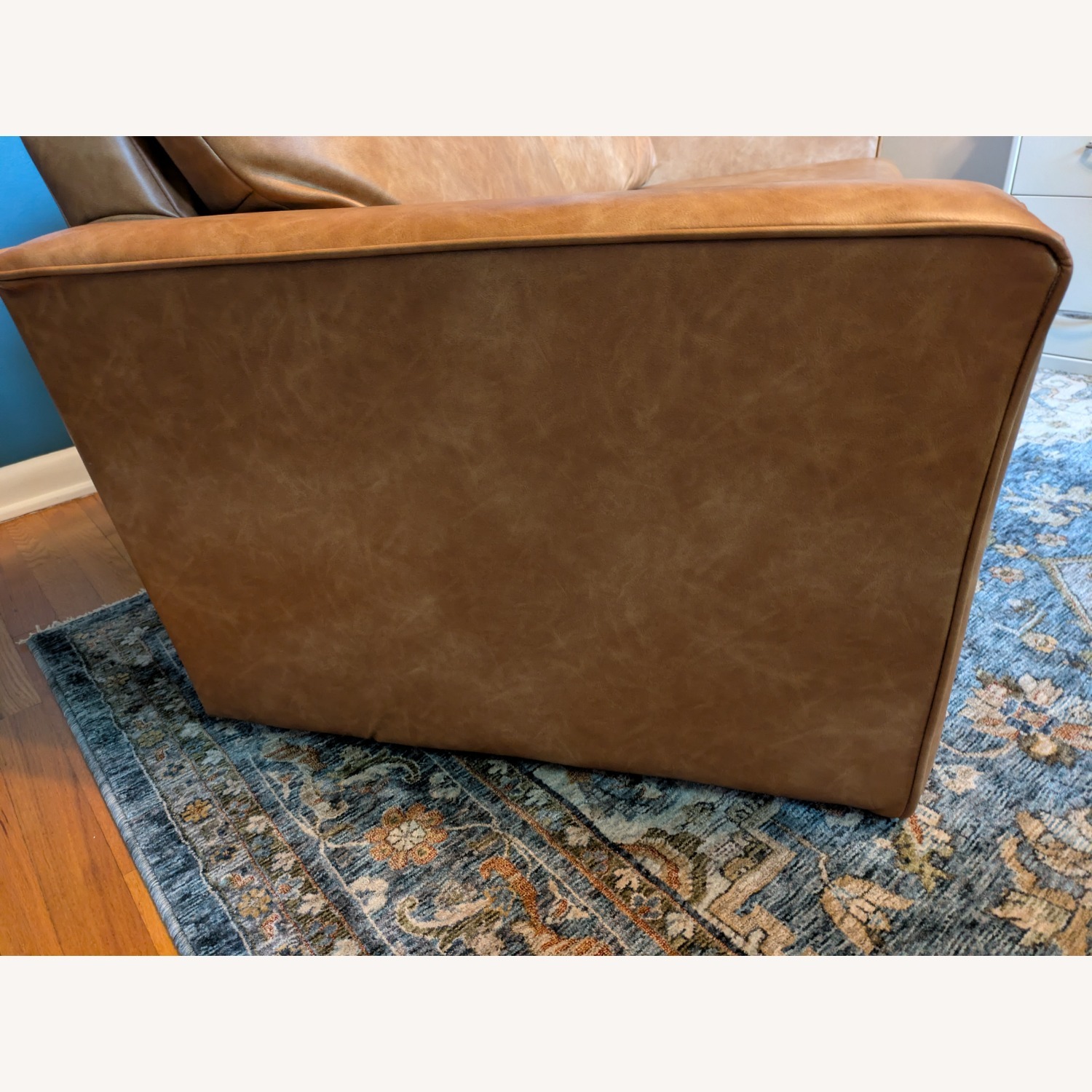 Pottery Barn Teen Grove Sleeper Sofa - Faux Leather Caramel - image-3