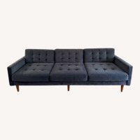 9 by Novogratz Dark Gray Velvet 3+ Seater Sofa