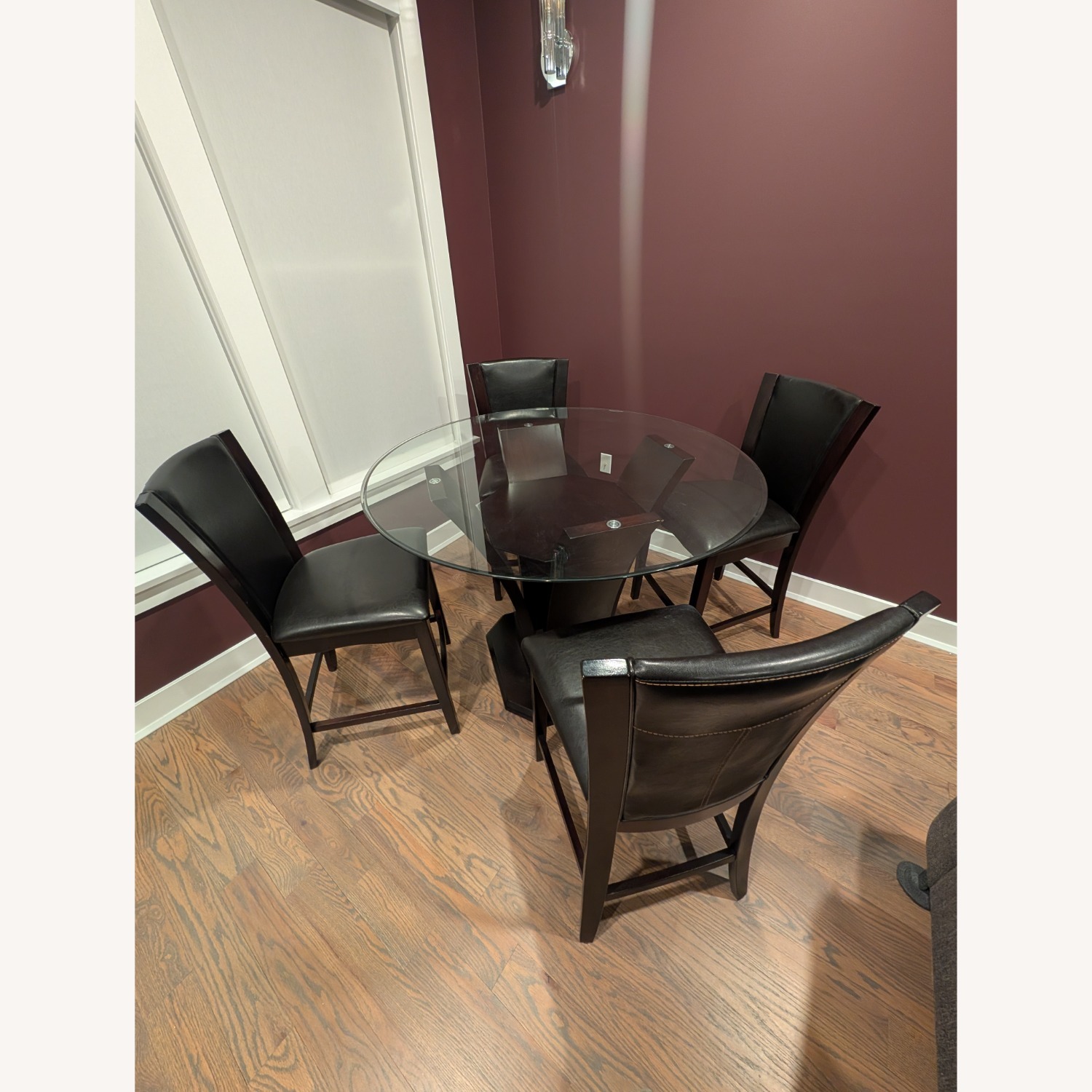 Raymour & Flanigan Venice Dark Brown Wood Dining Set - image-2