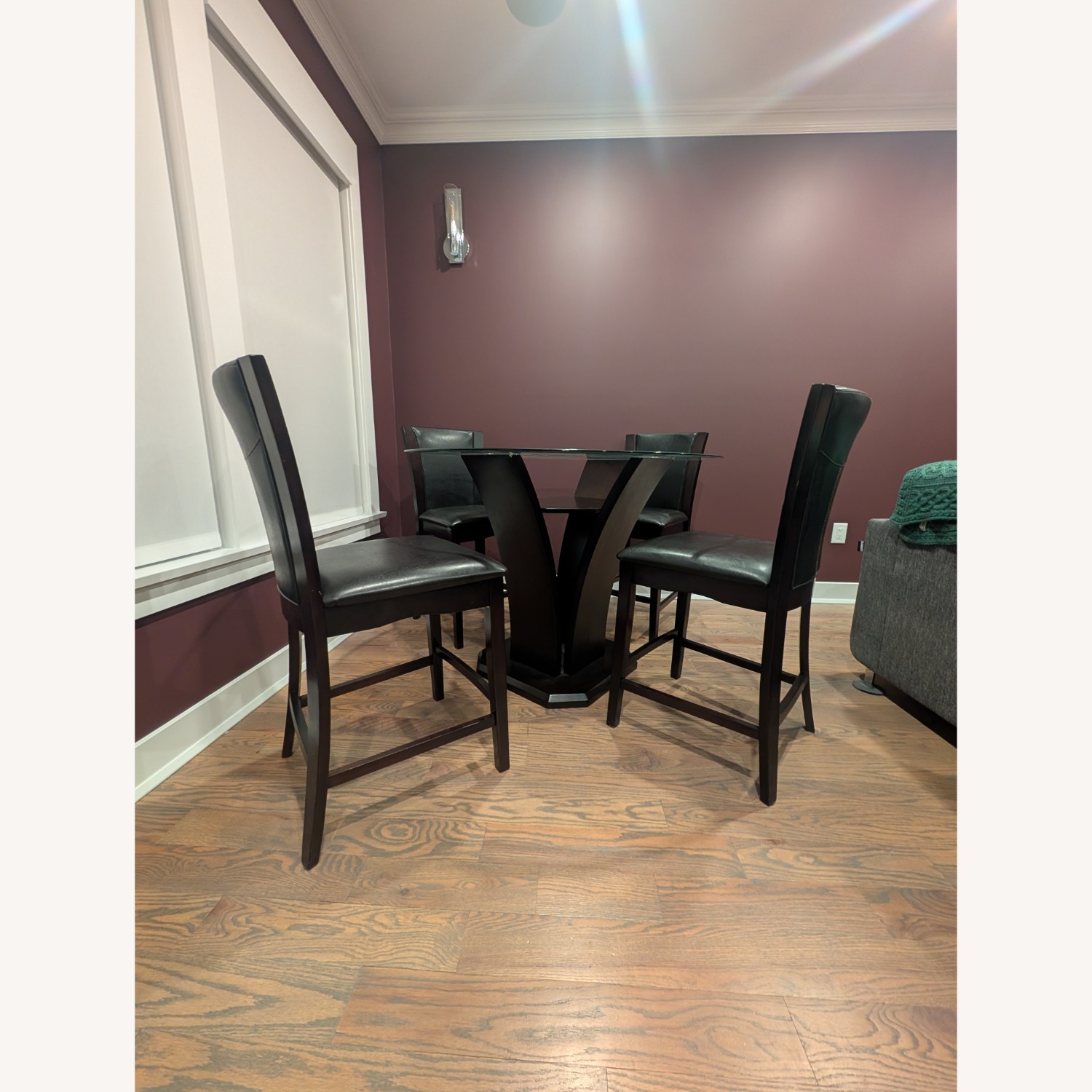 Raymour & Flanigan Venice Dark Brown Wood Dining Set - image-5