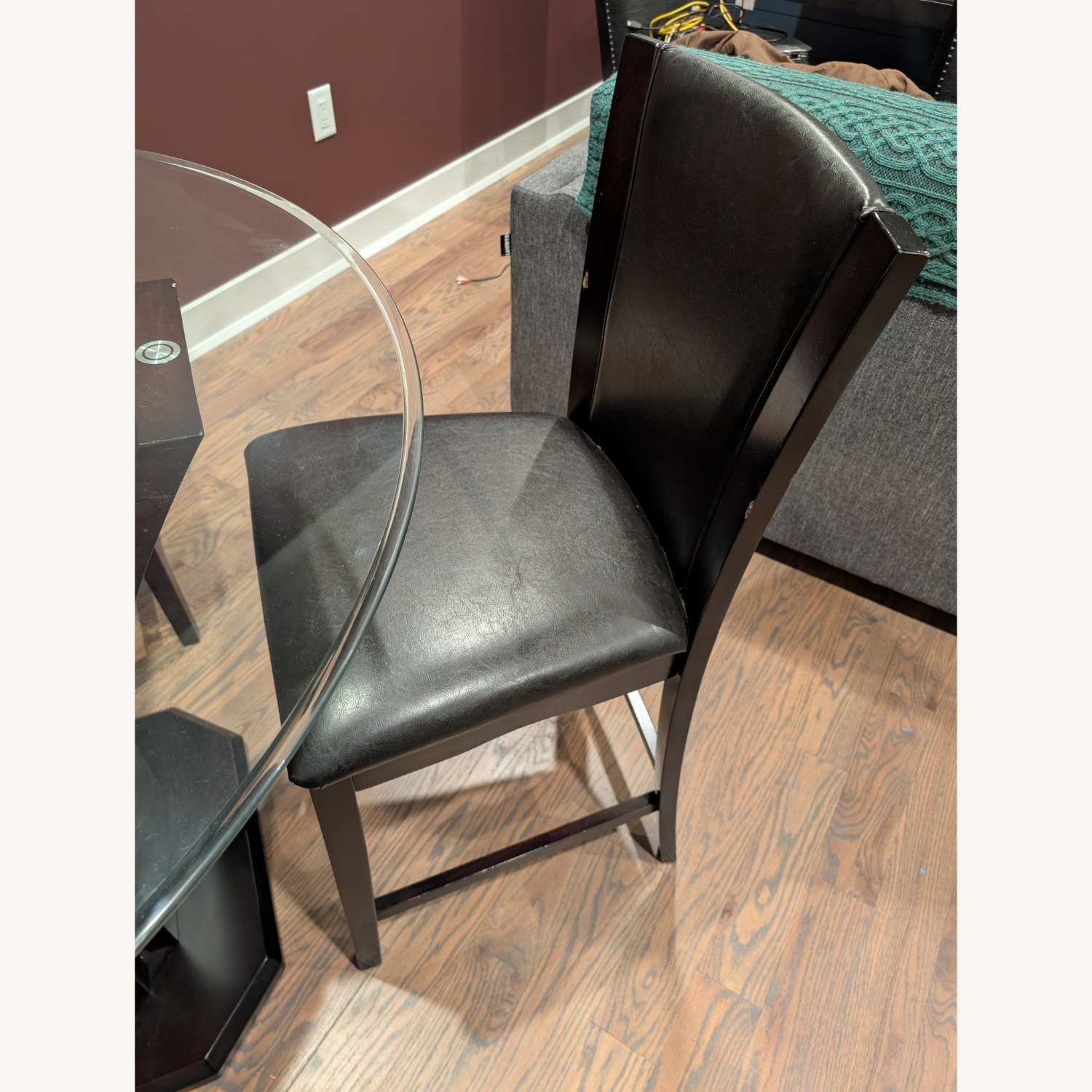 Raymour & Flanigan Venice Dark Brown Wood Dining Set - image-9